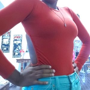 Forever 21 Long Sleeve Ribbed Shirt